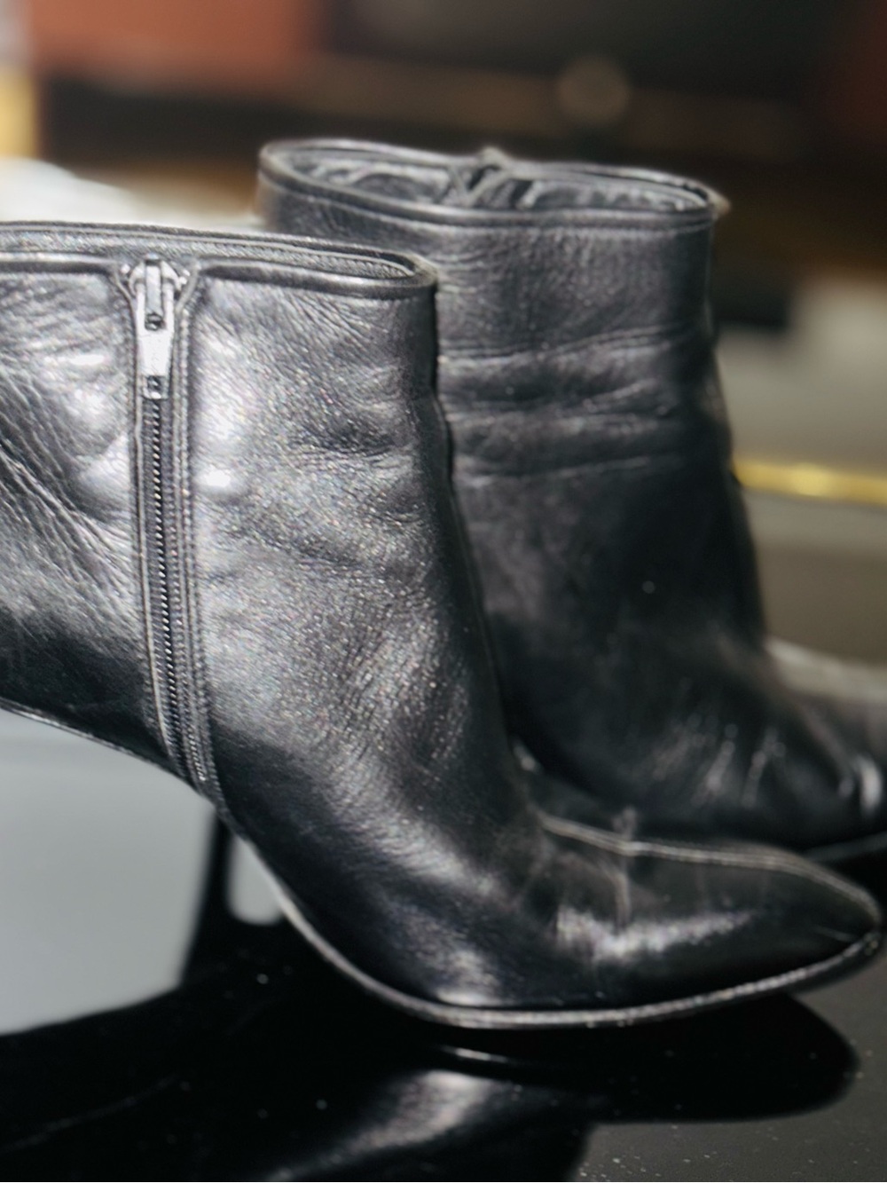 YSL Vintage Ankle Boots - Sleek Side-Zip Design